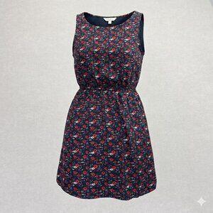 Tom Tailor Denim Floral Sleeveless Skater Mini Dress - Size Small